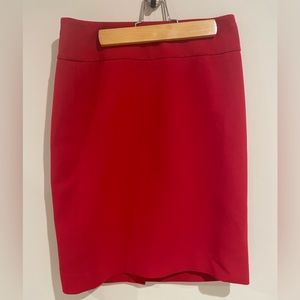 Red pencil skirt